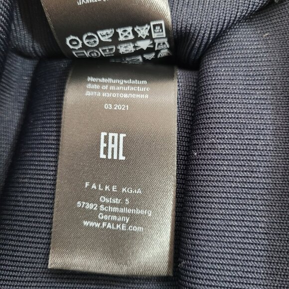 Falke Black Carrying Case Travel Bag 2 Pockets Logo Zippers 8 x 8 x 2 in Woven - Picture 5 of 11